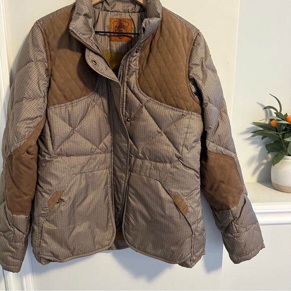 Eddie Bauer Brown Hunting Skyliner Goose Down Puffer Jacket Small - Picture 14 of 16
